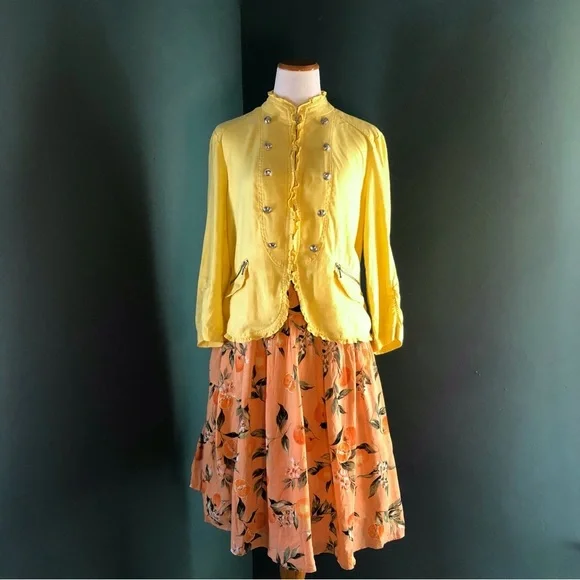 Cotton skirt from Etsy oranges - Picture 2 of 2